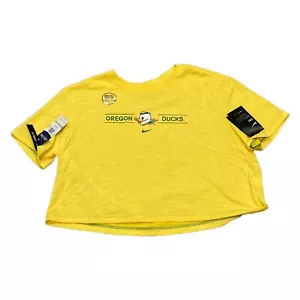 NWT NEW Oregon Ducks Nike Women's Crop Dri Fit Cotton Graphic Shirt XXL 2XL - Picture 1 of 1