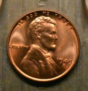 Reddish-Toned Choice! 1949-D Lincoln Wheat Cent 1c. (#9119) - Picture 1 of 4