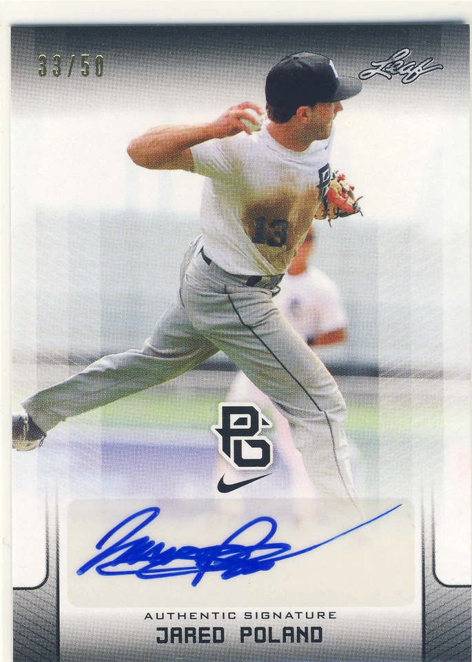 JARED POLAND 2017 Leaf Perfect Game PG National Showcase AUTO /50 MARLINS - Image 1 of 1