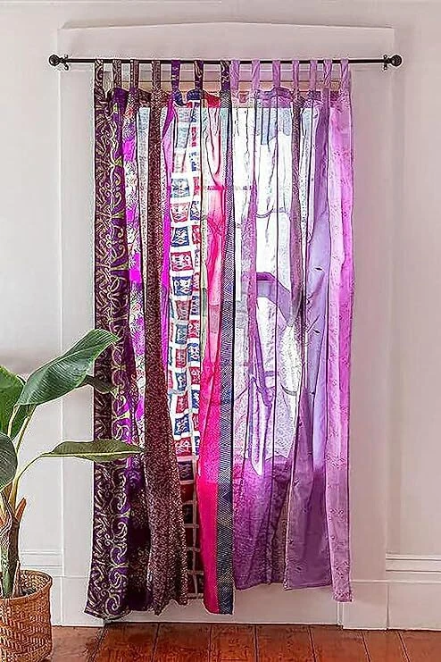 Cortinas de seda, cortinas de lujo para cortinas de salón y dormitorio, cortina de muchos colores Foto 1 de 1