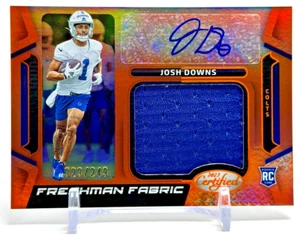 2023 Panini Certified Freshman Fabric Auto Orange #'d /249 Josh Downs Colts - Picture 1 of 2