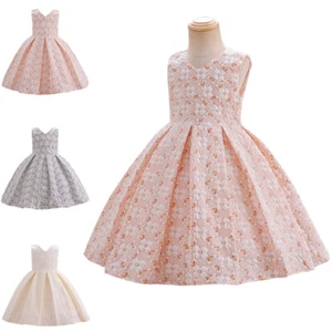 Baby Kids Princess Flower Girls Tutu Dress Wedding Party Pageant Birthday Gown - Picture 1 of 38
