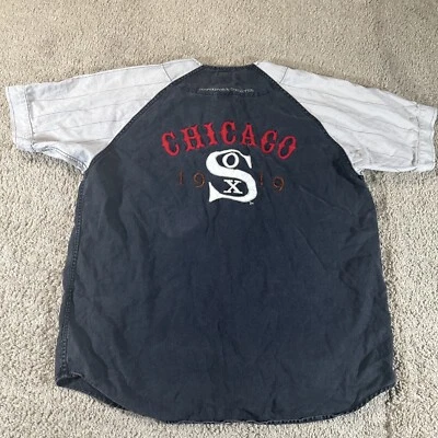 Camisa De Colección Chicago White Sox Hombres Grande Negra Cooperstown 1919 Mirage Primera Cuerda Foto 1 de 4