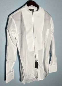 NUEVO - EDE & RAVENSCROFT Para Hombres 15" Blanco Cena Esmoquin Babero Camisa Hecha en Inglaterra - Imagen 1 de 10