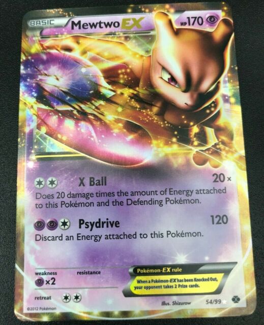 Mewtwo EX 98/99 Next Destinies Gold Foil FanArt Pokemon Card HP 170