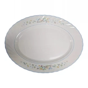 Vintage Arcopal France Victoria 13 1/2" Oval Serving Platter Floral Design - Picture 1 of 2