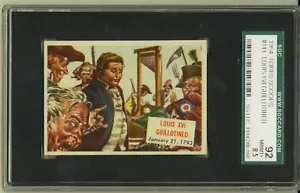 1954 Topps Scoops #143 Louis XVI Guillotined 1793 SGC NM/MT+ 8.5 High Number - Picture 1 of 2