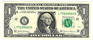 NEW $1 FANCY SERIAL 7 7 2 2 9 9 2 2 NUMBER 2017A SAN FRANCISCO L/D BLOCK - Picture 1 of 2