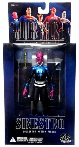DC Direct Justice League Alex Ross Series 1 Action Figure Sinestro Damaged Pkg Cover