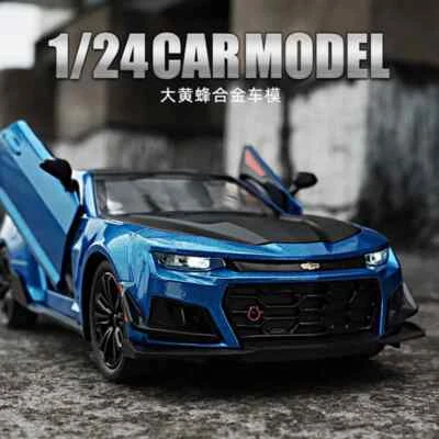 1:24 Chevrolet Camaro Diecast Alloy Sports Car Model Sound Light Toy Vehicle - Image 1 of 4