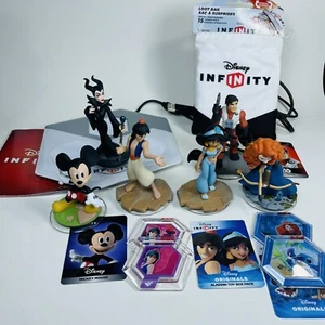 Lot of Disney Infinity  Figures Platform Aladdin, Mickey Mouse, Discs, and More - Picture 1 of 6