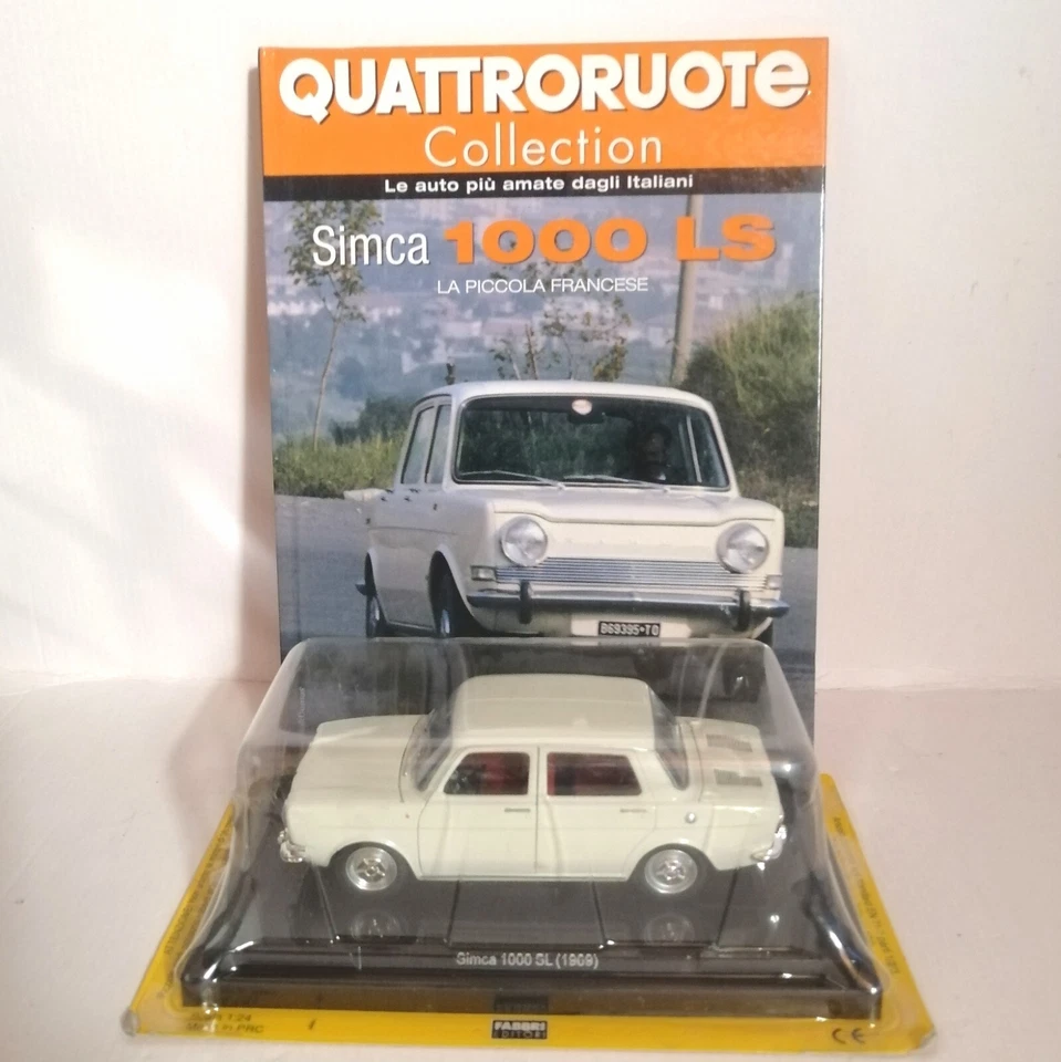 SIMCA 1000 SL 1969 CON FASCICOLO QUATTRORUOTE 1/24 - Immagine 1 di 1