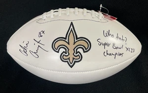 Adrian Arrington signiert & doppelt beschriftet New Orleans Saints Football JSA COA - Bild 1 von 6