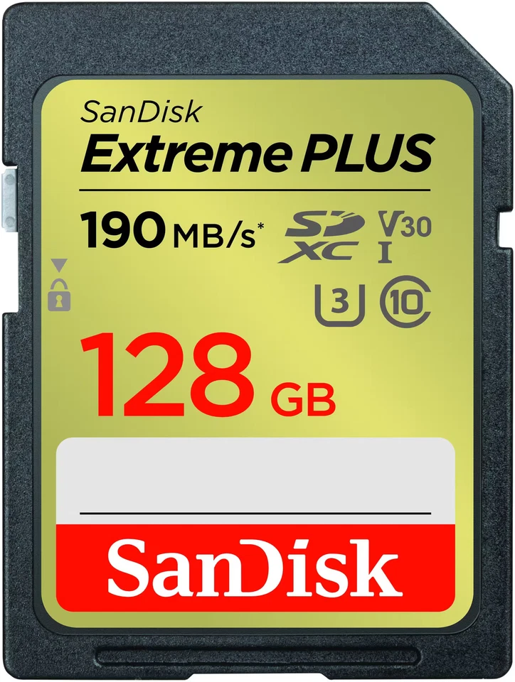 SanDisk Extreme PLUS 128GB 190MB/s SDSDXWA-128G-ANCIN Memory Card F1
