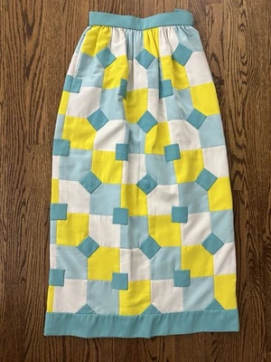 Vintage 1960s Abercrombie & Fitch Satin Patchwork Full Length Maxi Skirt Small - Image 1 of 4