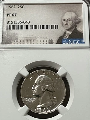 1962 PF67 NGC WASHINGTON QUARTER - Image 1 of 4
