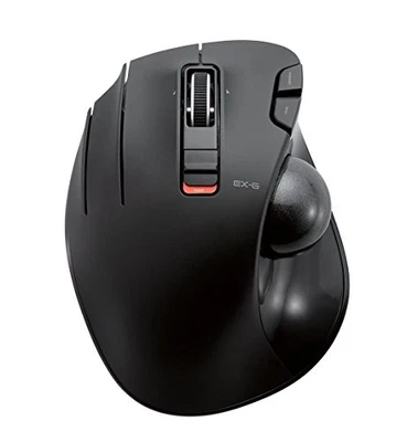 Elecom M-XT4DRBK Wireless Trackball Mouse For Left-Handed EX-G Series L Size - Image 1 of 4