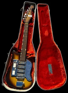 1964 Zim-Gar 120 / Teisco SS-4L Electric Guitar Gold Foil Pickups working Extras - Picture 1 of 20