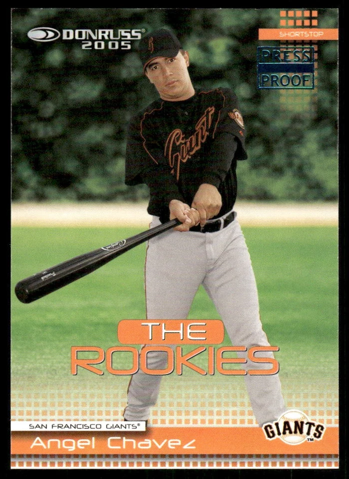 2005 Donruss Rookies Press Proofs Blue #33 Angel Chavez /100 - BB - Image 1 of 2