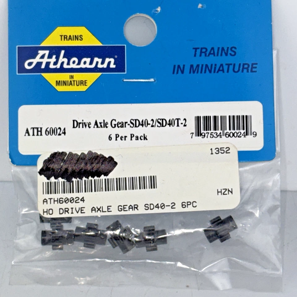Engranaje de eje de transmisión loco Athearn 60024 ATH60024, SD40-2 (6) escala HO NUEVO EN PAQUETE Foto 1 de 1