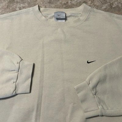 Sudadera vintage Nike para hombre 2XL crema manga larga cuello redondo Y2K holgada polar Foto 1 de 4
