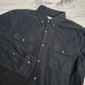 Mugsy Heavy Utility Flanellhemd Herren XL Baumwolle Button Down Schwarz Langarm - Bild 1 von 11
