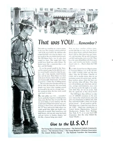 United Service Organization (USO) Ad 1941, That Was YOU! ... Erinnerst du dich? - Bild 1 von 1