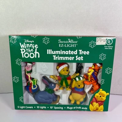 Disney Winnie the Pooh Illuminated Tree Trimmer Set 5 Light Covers 10 Lights - Image 1 of 4