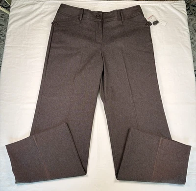 Pantalones Larry Levine SPT elásticos marrón nuevo con etiquetas para mujer talla 14 (ver descripción) Foto 1 de 4