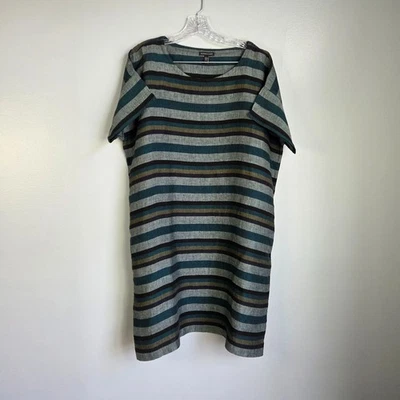 Vestido recto de lino orgánico Eileen Fisher para mujer medio ligero Lagenlook Foto 1 de 4