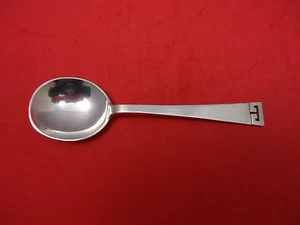 Chinese Key by Allan Adler Sterling Silver Cream Soup Spoon 6 5/8" Modernism - Picture 1 of 1