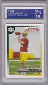 AARON RODGERS ROOKIE 2005 Topps Total GEM MINT 10 RC CARD Green Bay Packers BV$$ - Picture 1 of 1