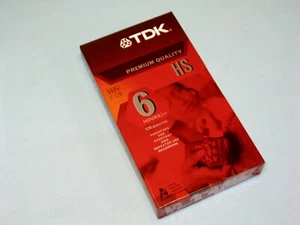 TDK T-120 VHS ~ BLANK VIDEOCASSETTE TAPE ~ 6 HOUR ~ (Qty 1) ~ BRAND NEW ~ SEALED - Picture 1 of 3