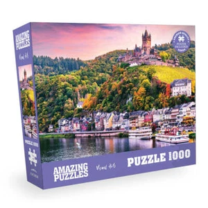 AMAZING PUZZLES 1000 Piece Jigsaw Puzzle 19x27in with Poster - Cochem, Germany - Picture 1 of 4