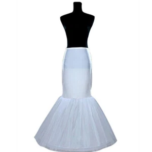 Petticoat Unterrock Kleid Hochzeit Braut Fishtail Rock Meerjungfrau Groß Weiß - Bild 1 von 9