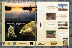 Bass Strike Playstation 2 PS2 2 páginas original 2001 vintage impreso anuncio arte - Imagen 1 de 1