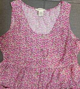 Vintage 90s EXPRESS Babydoll Romper M Relaxed Fit Pink Cherry Print Kawaii Cute