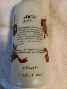 Philosophy Snow Globe Shampoo, Shower Gel & Bubble Bath 32oz NO Seal With Pump - Picture 1 of 5