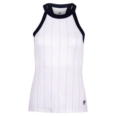 Camiseta sin mangas Fila L1449 para mujer color pastel lila Heritage halter tenis talla grande Foto 1 de 3
