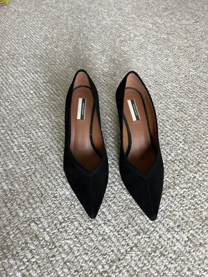 Zapatos de salón Topshop de gamuza negros talla US 6 Foto 1 de 2