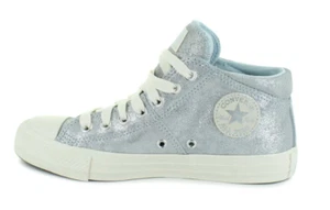 Converse Chuck Taylor All Star Mid Top Madison Women's Silver Metallic NEW - Picture 1 of 8