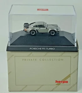 Herpa 1:87 - Porsche 911 Turbo 3.0 930 plata - EMBALAJE ORIGINAL - Colección privada - Imagen 1 de 6