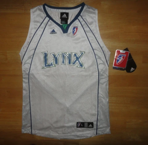 MINNESOTA LYNX White ADIDAS WNBA Team Jersey - Youth Large L 14-16 *NEW W/ TAGS* Cover