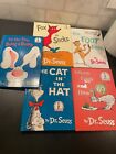 Lot of 5 Dr Seuss Hard Cover Green eggs & Ham, Cat In Hat, Fox In Socks