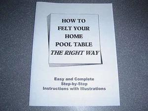 How to Felt ( Recover ) Your Pool Billiard Table Manual - Imagen 1 de 1