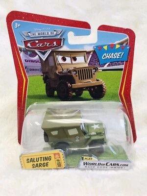 New Sealed 2009 Disney Pixar The World Of Cars Chase Saluting Sarge #100  - Image 1 of 4