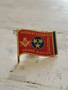 Ronald Coates Grand Master Mason Pin Collectible 2003 gq - Picture 1 of 2