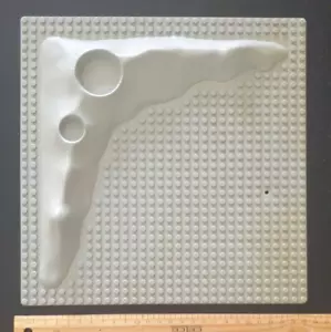 Vintage 1979 LEGO Space 453 Crater Base Plate 25x25cm - Foto 1 di 6