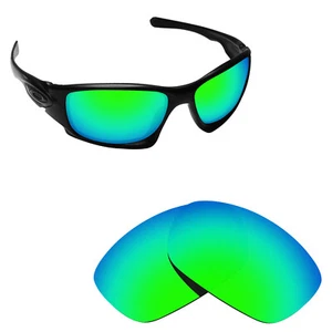 Hawkry Polarized Replacement Lenses for-Oakley Ten Sunglass Emerald Green Mirror - Picture 1 of 3