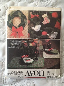 McCalls For Avon Christmas Ornament Table Runner Wreath Stocking PlaceMat Napkin - Picture 1 of 2